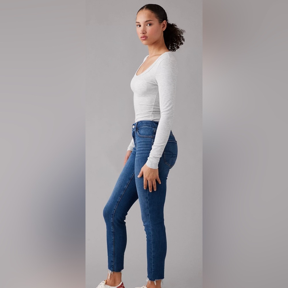 NWT!! American Eagle Next Level Curvy High-Waisted Jegging Crop - Sz 8 X Long